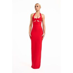 YG‎ Collection Gianna Halter Gown Red Medium New With Tags